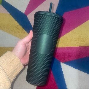 Starbucks NWT Matte Dark Hunter Green Venti 24oz Studded Tumbler